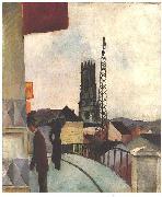 August Macke, Catedral of Freiburg in the Switzerland